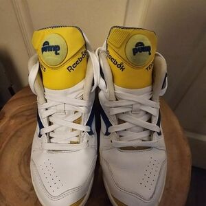 Reebok Pump Tennis Sneakers - White and Yellow